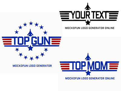 Top Gun Logo font generator logo generator maverick logo online logo top gun font top gun logo