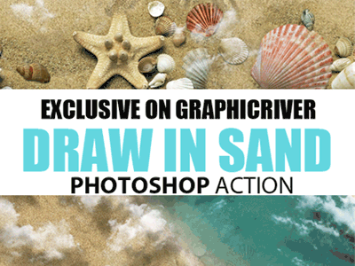 Draw In Sand Photoshop Action