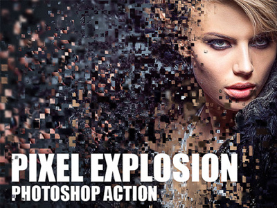 Pixel Explosion Photoshop Action action dispersion explosion photoshop pixel pixelate scatter