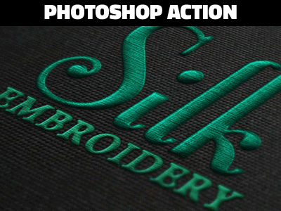 Silk Embroidery Photoshop Action embroidered logo embroidered photoshop embroidery effect photoshop embroidery photoshop silk embroidery stitch effect photoshop