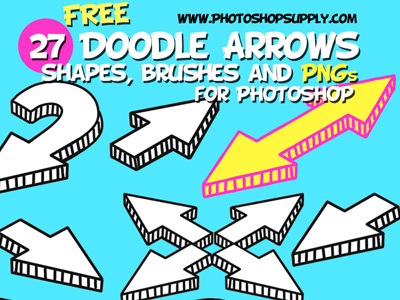 Hand Drawn Arrow Brushes arrow brushes arrow png arrow shapes brushes doodle brushes hand drawn brushes photoshop brushes