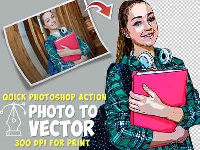 Vector Cartoon Photoshop Action 300 dpi cartoon cartoon character cartoon comic comic art photoshop photoshop action print vector vector art