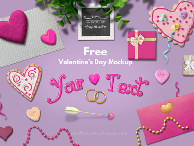 Valentine PSD Free heart love mockup photoshop psd psd file valentine valentine card valentine day