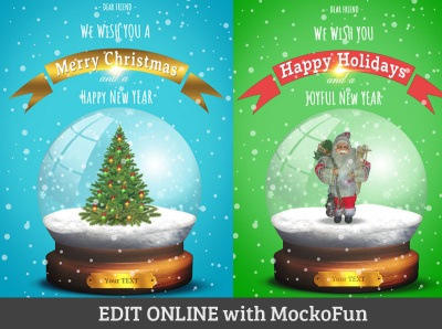 Editable Snow Globe christmas christmas card globe mockofun online snow globe xmas