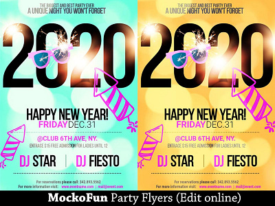 Happy New Year Party Flyer happy new year mockofun new years eve online party flyer