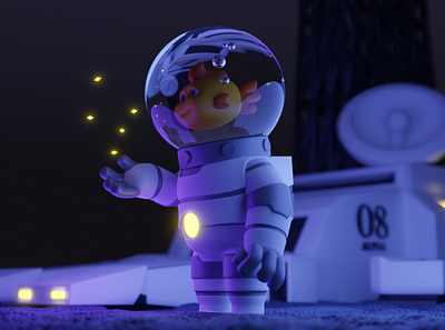 Anyone can be an Astronaut! 3d 3dart 3dmodel animation design illustration logo motion motion graphics ui