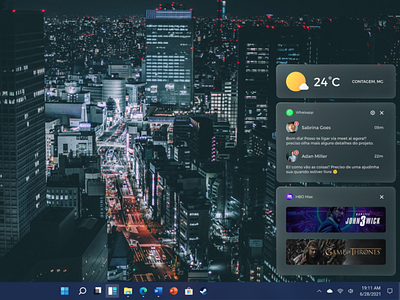 Windows 11 - widgets concept