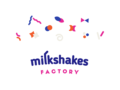 Milkshakes branding identity key visual logo logotype milkshake pattern sweets