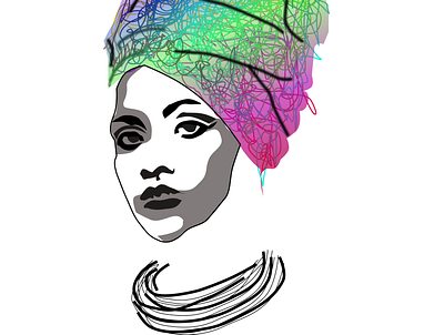 African lady illustration figma illustration illustration art illustrator neon vector vector art vector illustration vectorart vectorillustrator