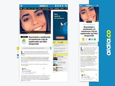 Articles for aldía.co interface mobile desing news responsive template ui web desing