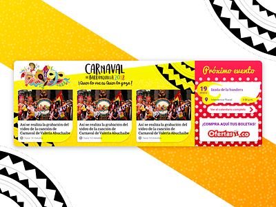 News of Carnaval de Barranquilla 2018 calendar carnaval events news ui web design