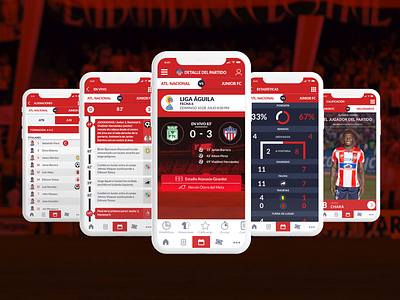 Junior FC - Match detail commentary details lineups match mobile design soccer stats ui