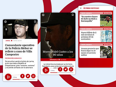 App El Heraldo - News app article interface last news mobile design news ui