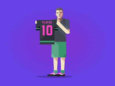 Player 10 - Si Hay Cancha athlete avatar character drawing football illustration player soccer sport
