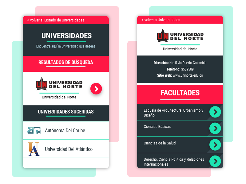 Guia Educativa III university ui news mobile ios interface education design careers app