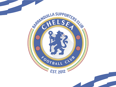Chelsea Fc Supportes Club Barranquilla Insignia badge branding crest england football lion logo london premier league soccer