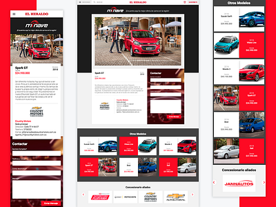 Feria Digital brands cars concessionaire form interface landing page list responsive ui ux vehicle