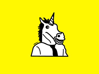 Burricornio brand character design donkey illustration tie unicorn yellow