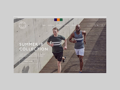 Runwear Retailer Concept design fashion minimal retail store ux web