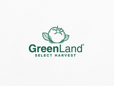 GreenLand branding design fruits illustration logo vector vegetables