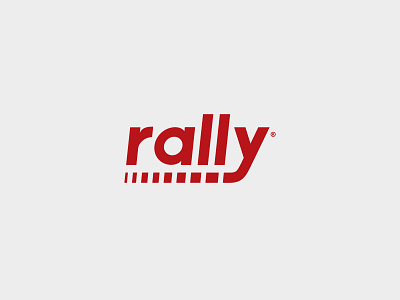 Rally branding car logo tapes typography vector