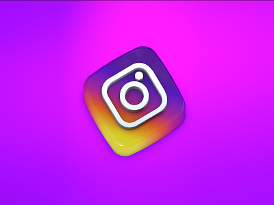 3D Instagram 3d branding cinema4d design icon illustration inspiration instagram logo socialmedia web design