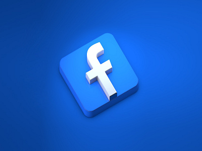 3D Facebook branding cinema4d facebook icon illustraion logo socialmedia web design webdesign