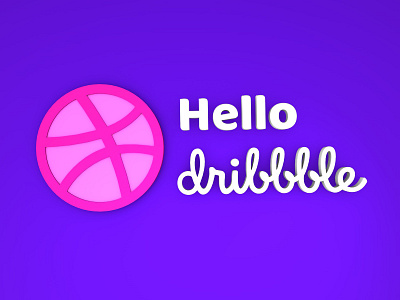 Hello! 3d cinema4d design dribbble icon logo socialmedia