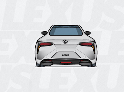 LEXUS LC500 car illustraion lexus