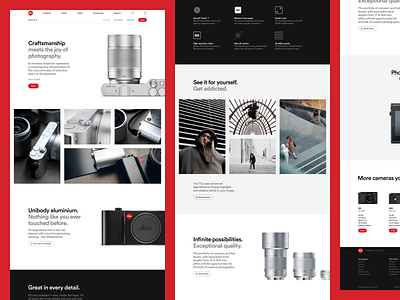 Leica product page clean ecommerce leica minimal photo photography webshop white