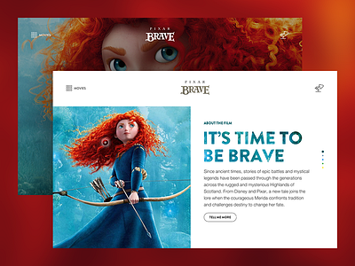 Pixar redesign project - movie detail page