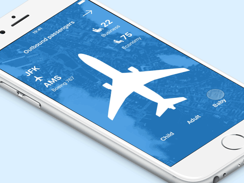 Seat selection process airlines american animation aviation gif ui ux