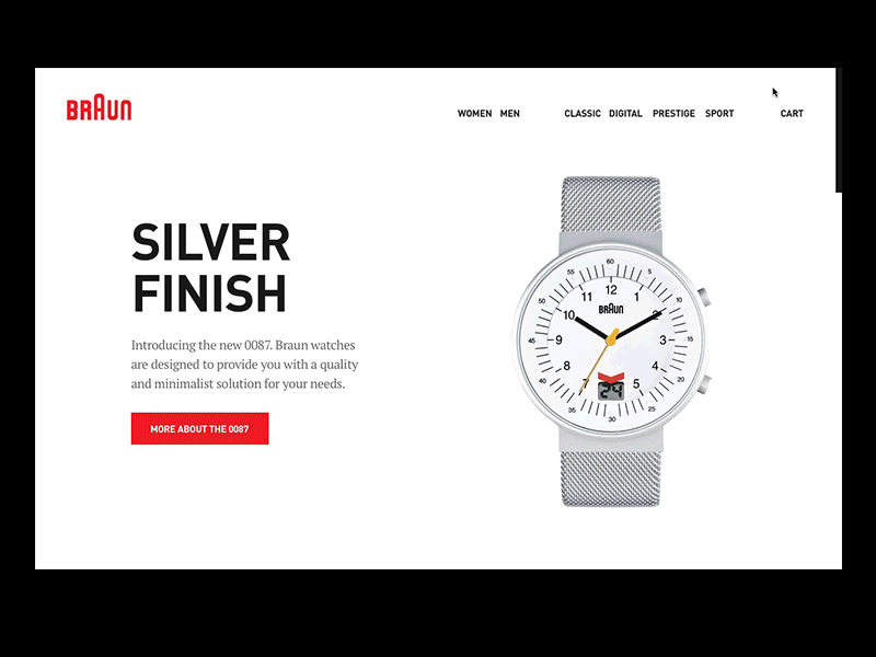 Product selection animation cart e commerce gif product redesign shop ui ux watch webshop