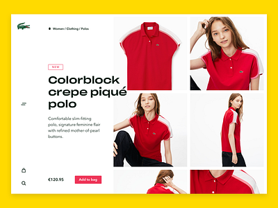 Lacoste product page v2 colours commerce design free lacoste modern ui webshop young