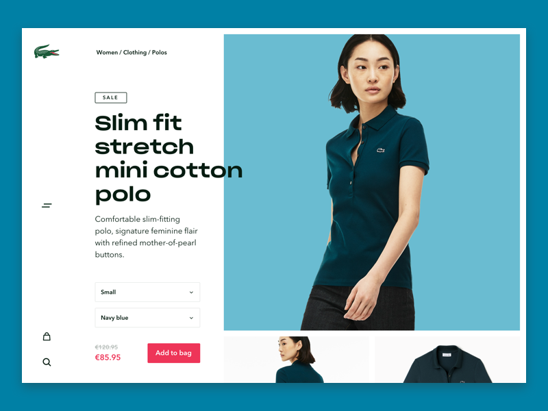 Lacoste product page v3 by Zsolt Stelkovics on Dribbble