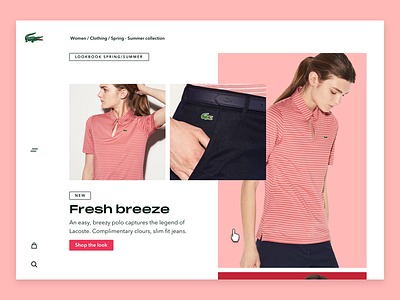 Lacoste product page v4 colours commerce design free lacoste modern ui webshop young