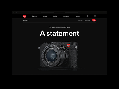 Leica webshop black dark e commerce leica redesign ui ux webshop