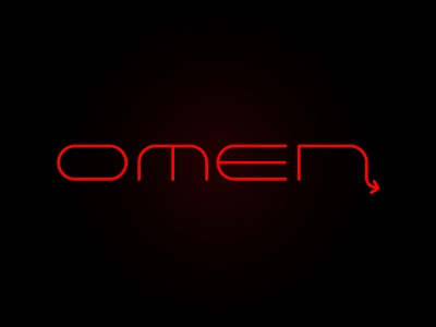 Omen Logotype devil logo omen red tail