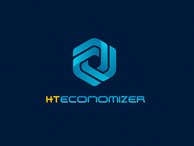 HT Economizer logotype blue energy hexagon logo logotype mark startup water
