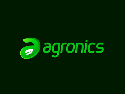 Agronics logotype a agronics argo green leaf logo logotype