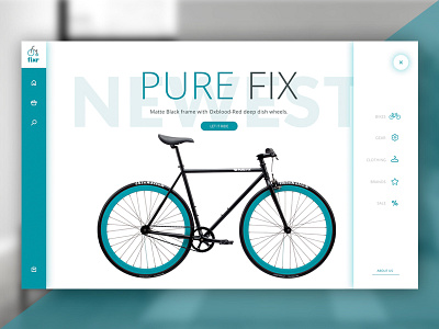 Fixr bikes card bike bikeshop card fix fixedgear fixie green ui uiux ux web