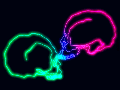 Antroponauta - Skulls - 12 antroponauta continuous line line skull