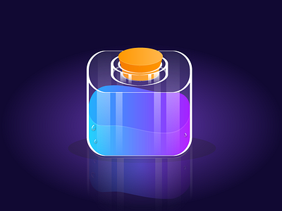 Alchemy Bottle App Icon alchemy app app icon gradient bottle halloween icon magic