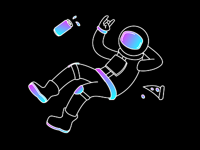 Chill Astronaut astronaut illustration space vector