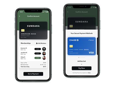 SUNDARA Gym - Account Confirmation & Payment account confirmation credit card daily ui glass glassmorphism gym luxury modern payment ui