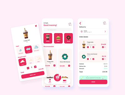 Coffee Shop UI Design app coffee design minimal ui