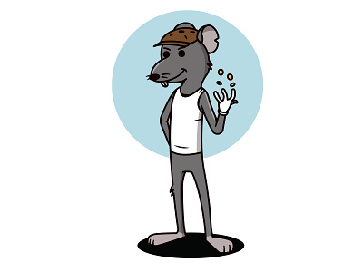 Scrad 2d boy cartoon character characters illustration mouse rat thief