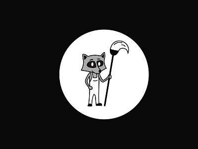 Mr. Raccoon 2d animal boy cartoon character cleaner design illustration logo mr. raccoon