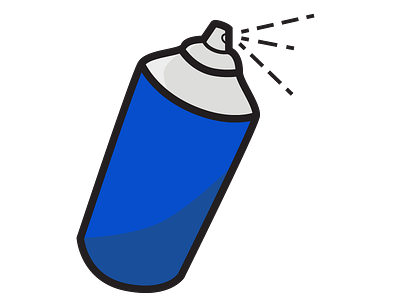 Spray can colour indicator spray