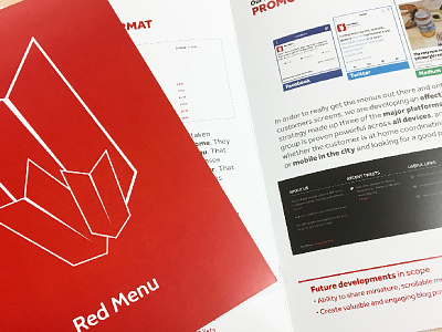 RedMenu pitch booklet booklet brand pitch startup